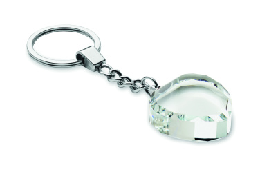 Logotrade promotional product image of: Glass heart award key ring