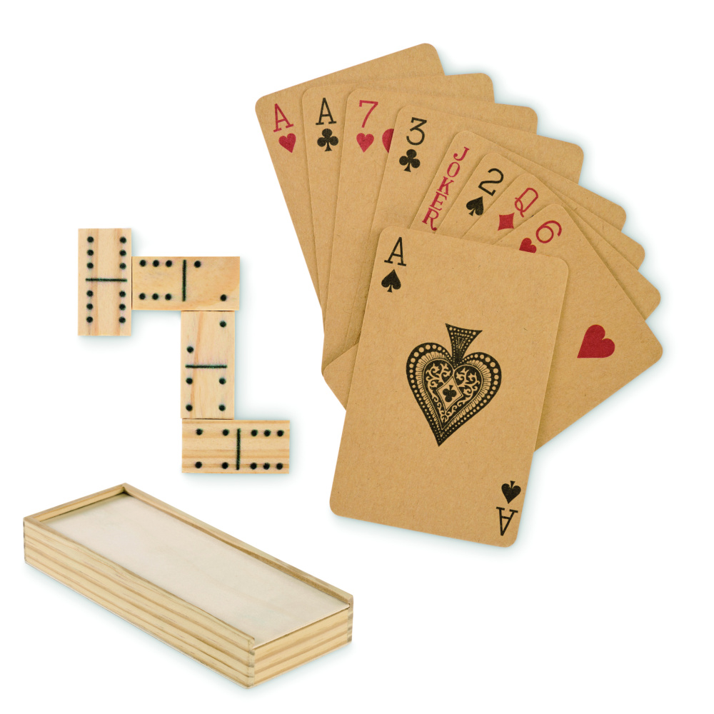 Logotrade promotional item picture of: Domino and cards set