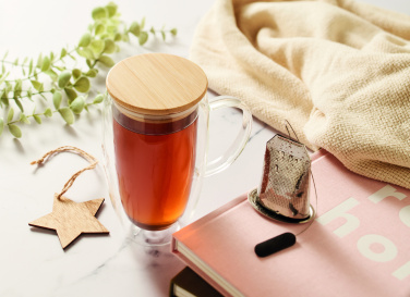 Logo trade promotional gifts picture of: Double wall glass mug 450ml