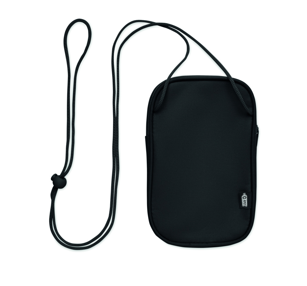 Logo trade business gift photo of: RPET cross body travel pouch