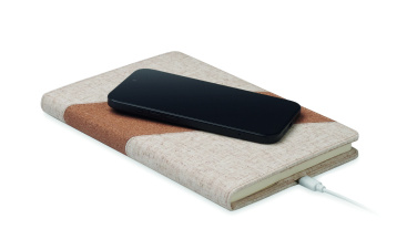 Logo trade business gift photo of: A5 notebook with 15W charger