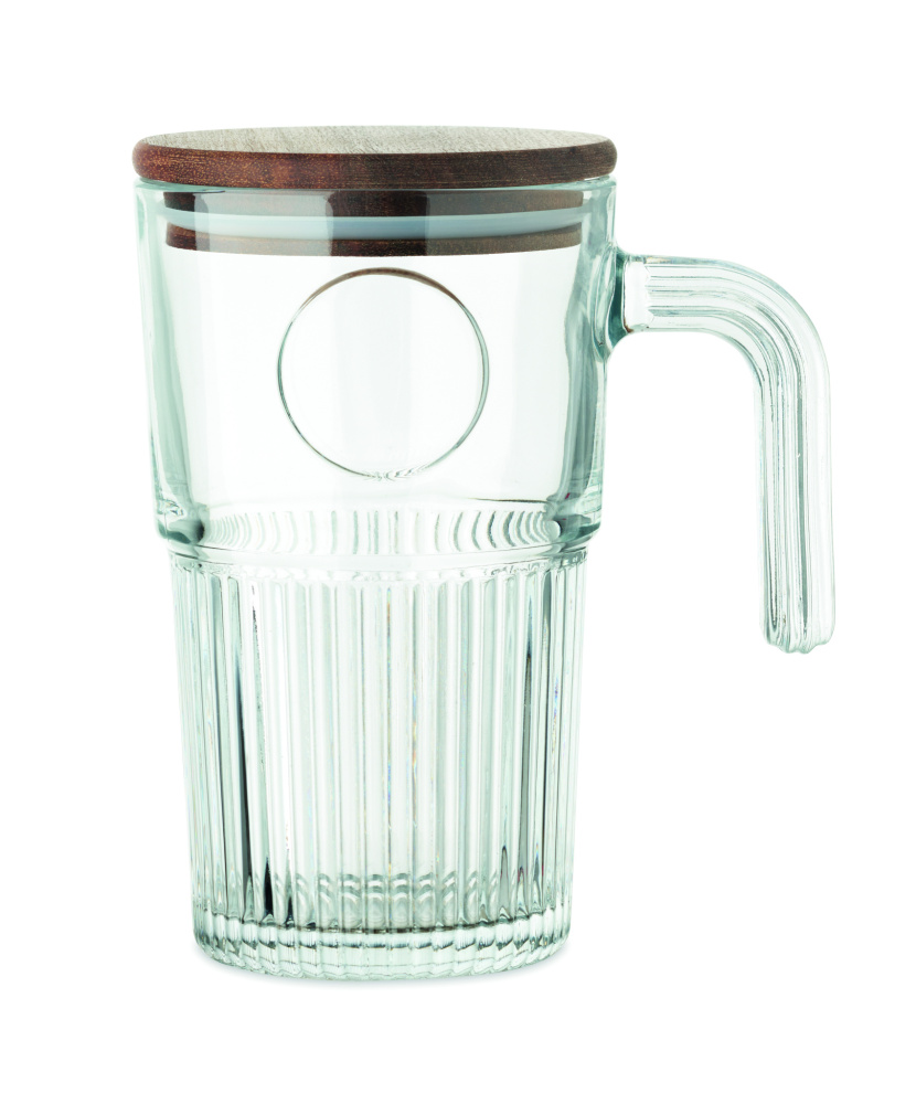 Logo trade promotional giveaway photo of: Glass mug 450ml