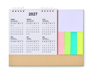 Logotrade promotional giveaway picture of: Desk calendar with memo pad