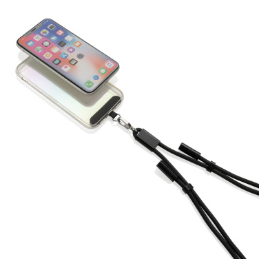 Logo trade promotional giveaways picture of: LoopAmp RCS RPET adjustable phone cord with 60W cable