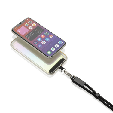 Logotrade corporate gift image of: LoopAmp RCS RPET adjustable phone wrist strap 60W cable