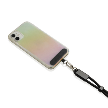 Logo trade promotional items picture of: LoopAmp RCS RPET adjustable phone wrist strap 60W cable