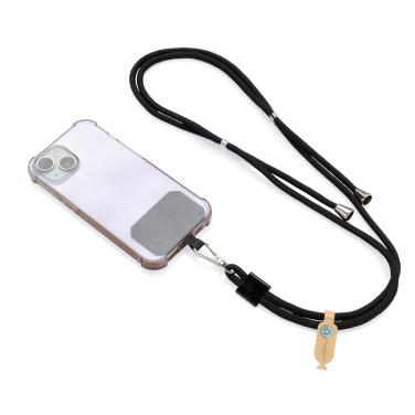 Logotrade promotional merchandise picture of: CarryLoop RCS recycled PET adjustable phone holder lanyard