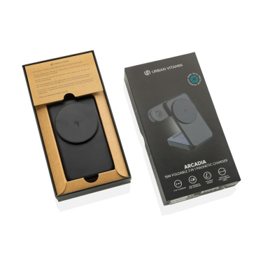 Logo trade advertising products image of: Urban Vitamin Arcadia RCS rplastic 15W 3in1 magnetic charger