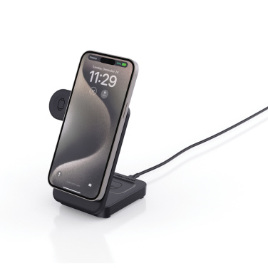 Logotrade promotional product picture of: Urban Vitamin Arcadia RCS rplastic 15W 3in1 magnetic charger