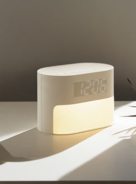 Logotrade advertising product picture of: LumaRise RCS reycled plastic white noise alarm clock