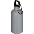Oregon 400 ml matte RCS recycled single wall stainless steel water bottle with carabiner, Grey