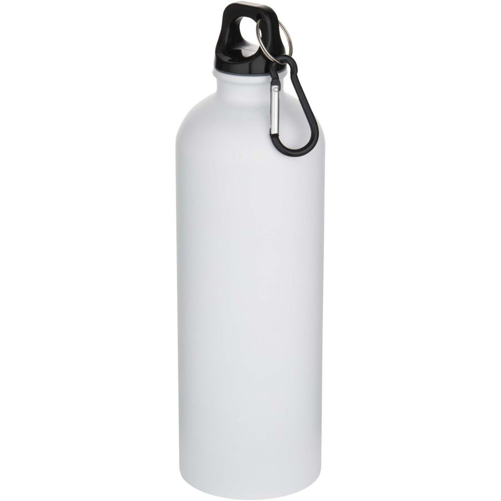 Logo trade promotional gifts picture of: Oregon 750 ml matte RCS recycled single wall stainless steel water bottle with carabiner