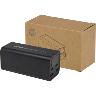 Logo trade promotional gifts image of: Acamar 20.000 mAh 70W recycled aluminium laptop power bank