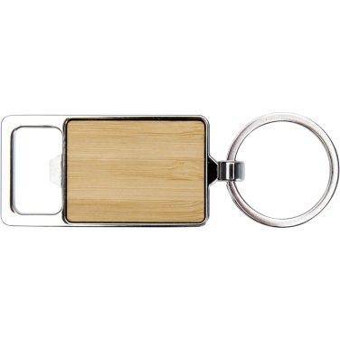 Logo trade corporate gifts picture of: Snapper bamboo keychain with bottle opener