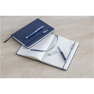 Logo trade promotional gifts picture of: Legato Elegance A5 hard cover notebook and rollerball pen set