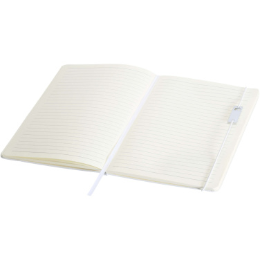Logo trade promotional merchandise photo of: Legato Elegance A5 hard cover notebook and rollerball pen set
