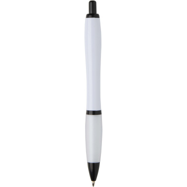 Logotrade promotional gift picture of: Nash recycled plastic ballpoint pen with black trims (black ink)