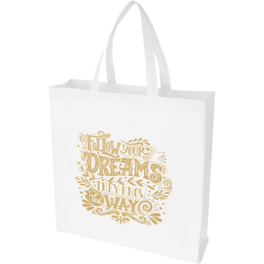 Logotrade promotional item image of: EcoSeal GRS recycled nonwoven gusset tote bag 12L