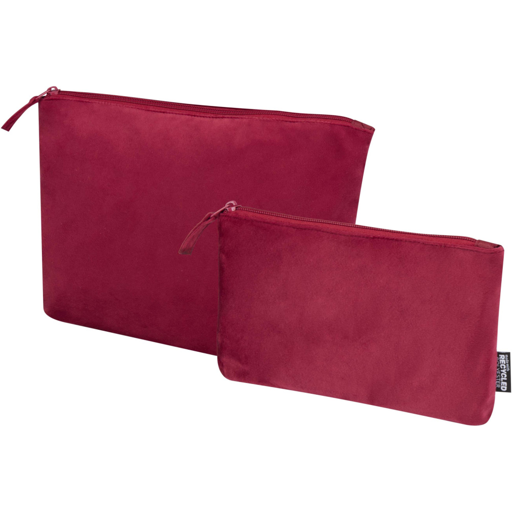 Logotrade promotional product picture of: Swift GRS recycled velvet toiletry bag set