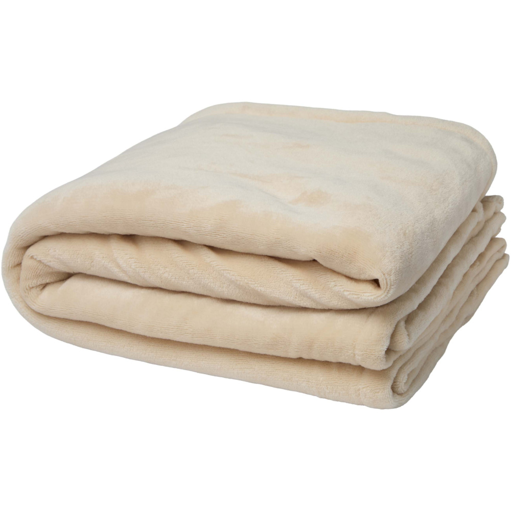 Logo trade corporate gifts image of: Ashen GRS recycled sherpa blanket