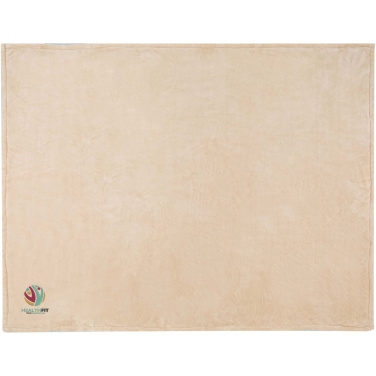 Logo trade advertising product photo of: Ashen GRS recycled sherpa blanket