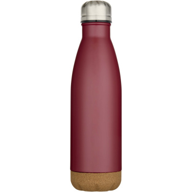 Logo trade promotional gifts image of: Cove 500 ml double wall vacuum insulated stainless steel water bottle with cork details