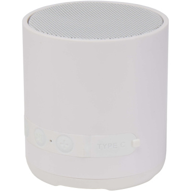 Logo trade promotional merchandise photo of: Hunor 3W recycled plastic wireless speaker