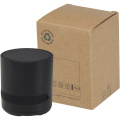 Hunor 3W recycled plastic wireless speaker, Solid black