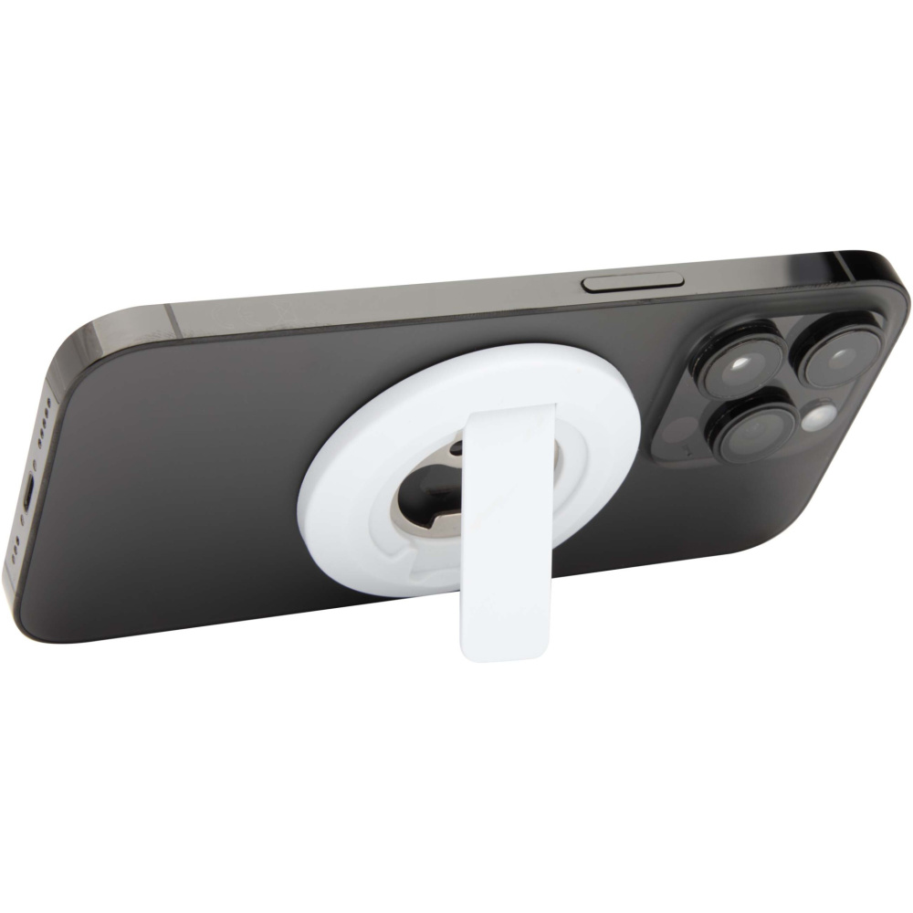 Logo trade promotional item photo of: Ain recycled plastic magnetic phone stand with bottle opener
