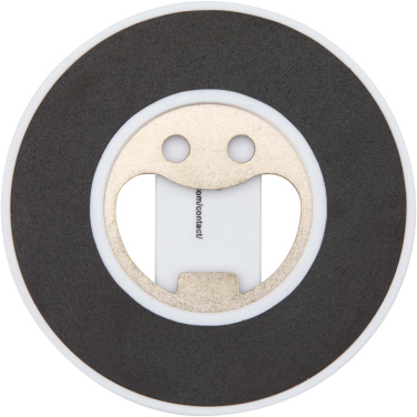 Logo trade business gift photo of: Ain recycled plastic magnetic phone stand with bottle opener
