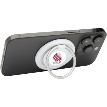 Logotrade promotional item image of: Albali recycled plastic magnetic phone holder with ring stand