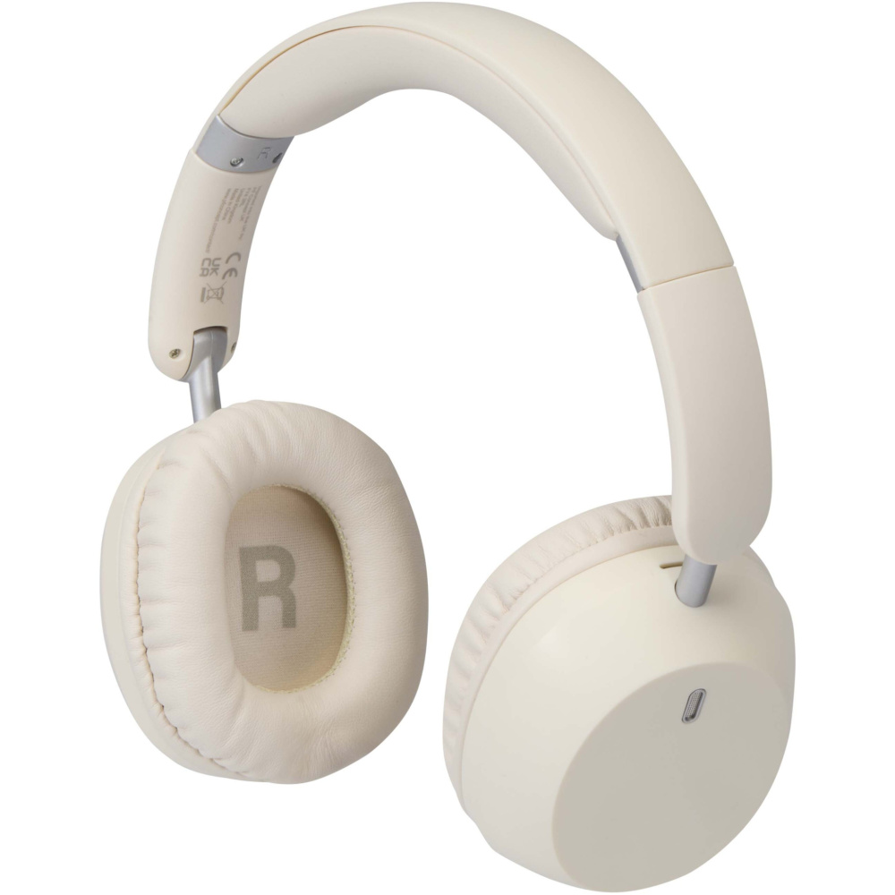 Logotrade business gift image of: Hoggar recycled plastic over-ear foldeable ANC and ENC headphones