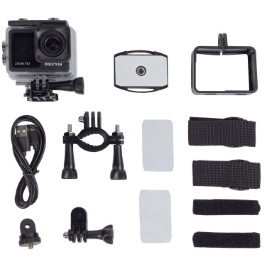 Logo trade promotional merchandise photo of: Prixton DV670 4K dual screen action camera