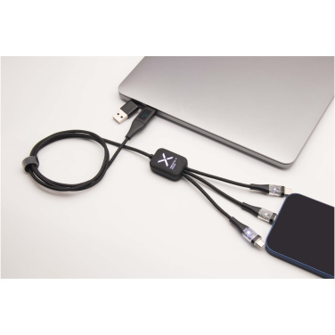 Logo trade promotional items image of: SCX.design C51 60W 5-in-1 rPET fast charging cable with display