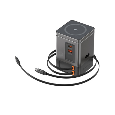 Logo trade promotional item photo of: Urban Vitamin Sacramento 105W GAN charger+retractable cables
