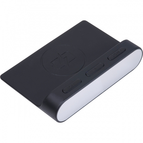 Logo trade advertising product photo of: Alarm Clock and Wireless Charger ADELAIDE