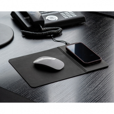 Logo trade promotional merchandise photo of: Mousepad with Wireless Charging ROTHERHAM