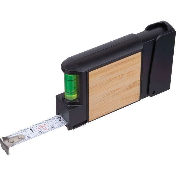 Logotrade promotional item picture of: 3-Meter Tape Measure with Level HALIFAX
