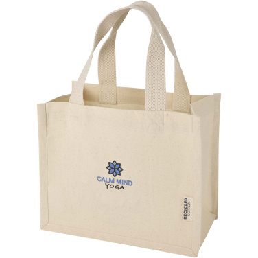Logo trade corporate gift photo of: Odessa 220 g/m² GRS recycled cotton mini gusset tote bag 9L