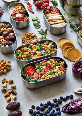 Logo trade promotional product photo of: Black+Blum Stainless Steel Double Bento Box