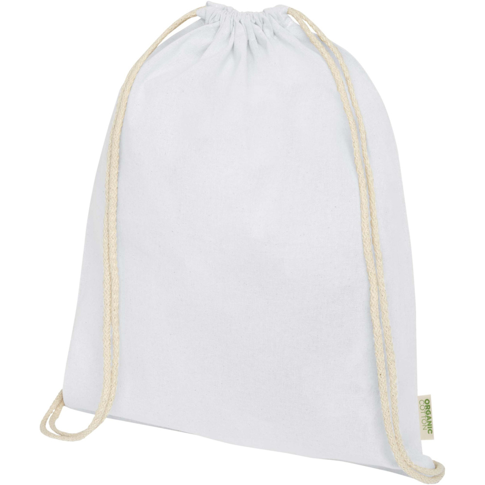 Logotrade promotional gift picture of: Odisha 140 g/m² OCS organic drawstring bag 5L