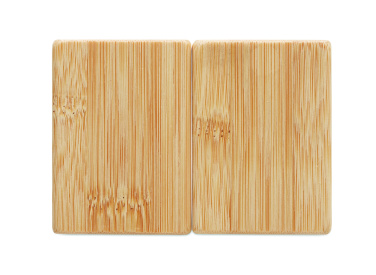 Logo trade promotional item photo of: Bamboo salt & pepper set