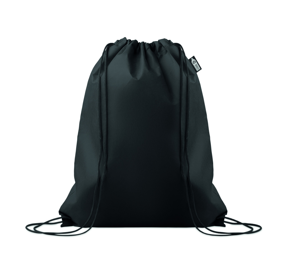Logo trade promotional items image of: Drawstring bag RPET non-woven
