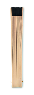 Logo trade corporate gifts image of: Wooden hand fan