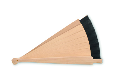 Logo trade promotional merchandise image of: Wooden hand fan
