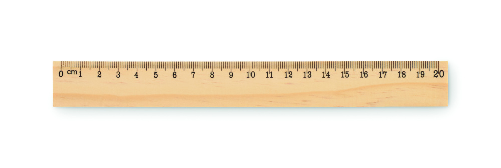 Logo trade promotional gifts image of: Wooden ruler 20cm