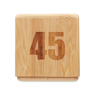 Logo trade corporate gifts picture of: Bamboo twist snooze timer