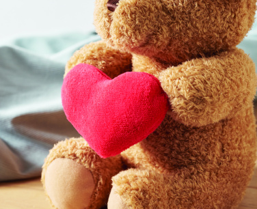 Logo trade promotional gift photo of: Teddy bear with heart 23cm