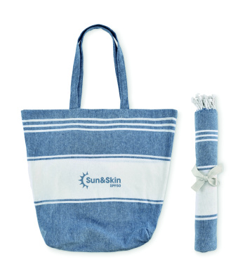 Logotrade promotional merchandise picture of: Beach bag with hammam towel