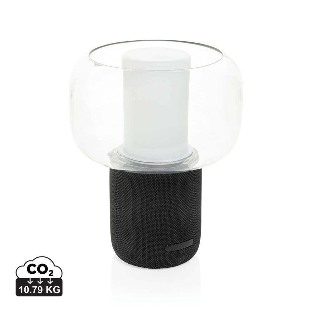 Logotrade promotional gift image of: Lux RCS recycled plastic 10W speaker lamp